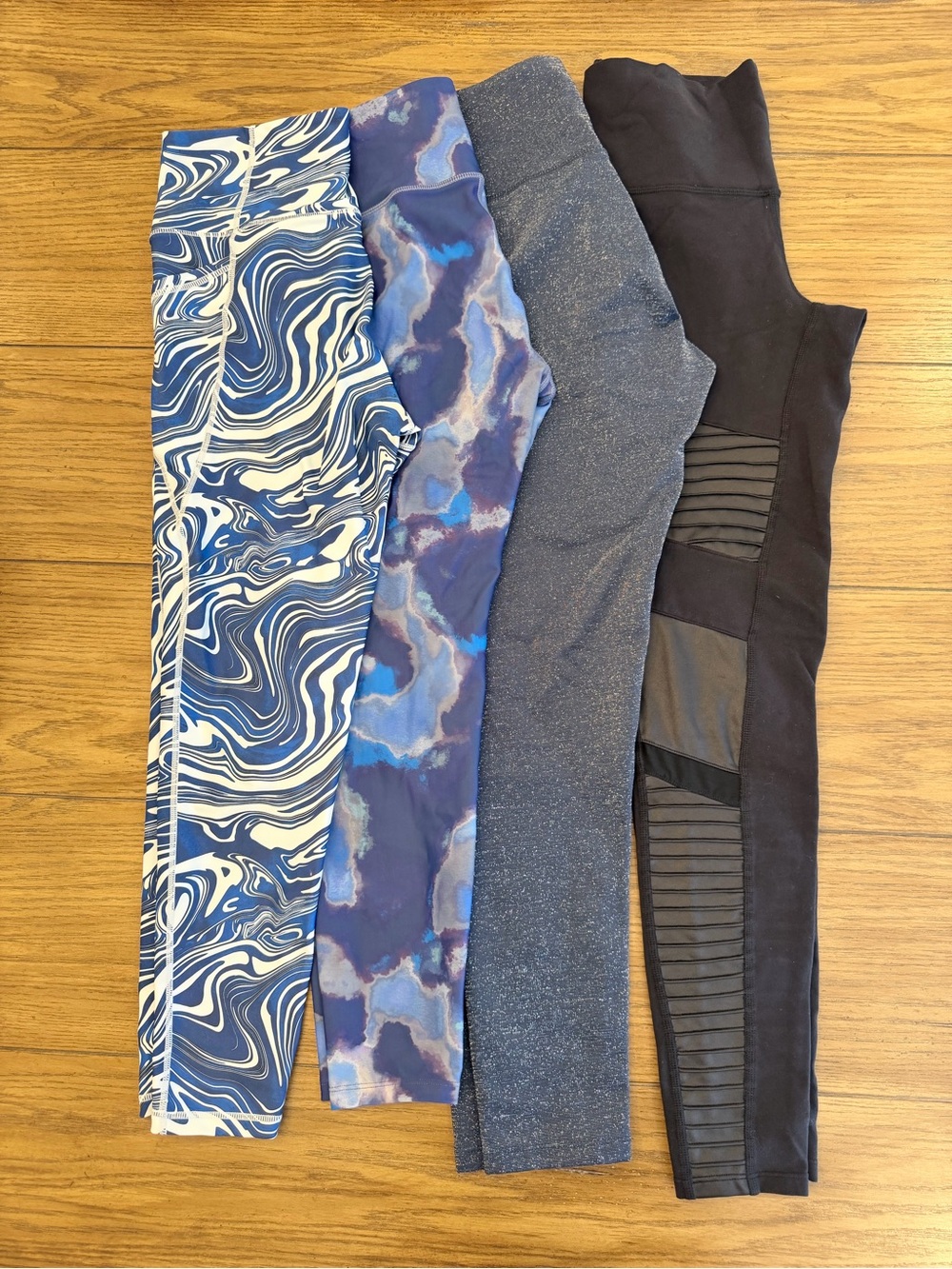 Women’s active leggings set, mixed 4 pairs, Alo Yoga and Aqua Athletics